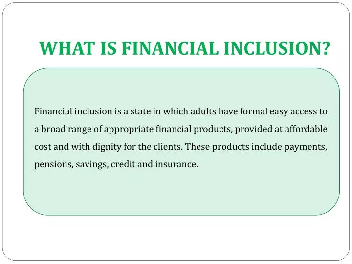 what is financial inclusion