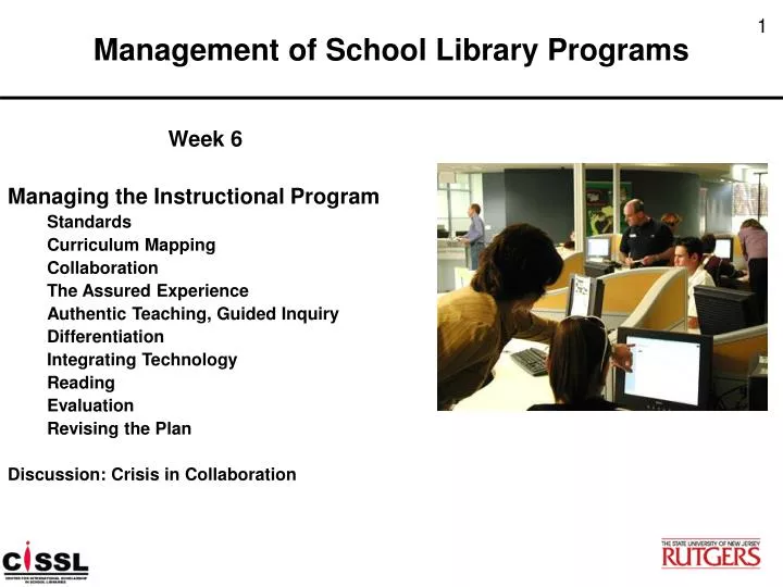 management of school library programs