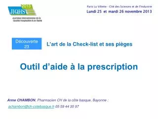 outil d aide la prescription