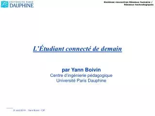 l tudiant connect de demain