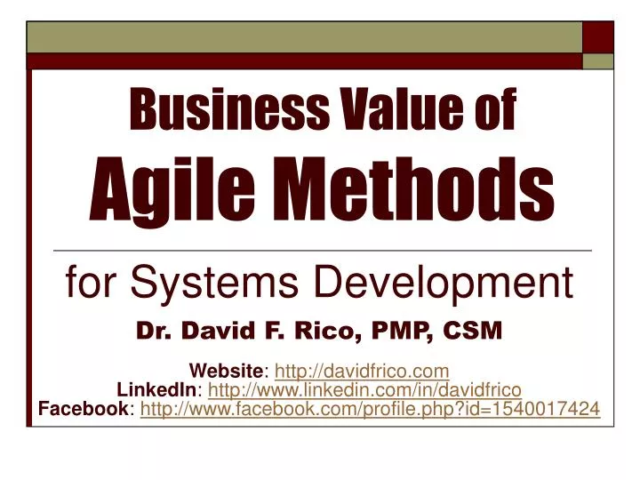 business value of agile methods