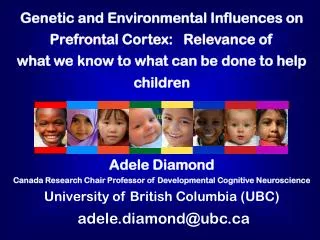 Genetic and Environmental Influences on Prefrontal Cortex: Relevance of