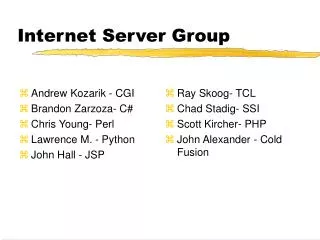 Internet Server Group