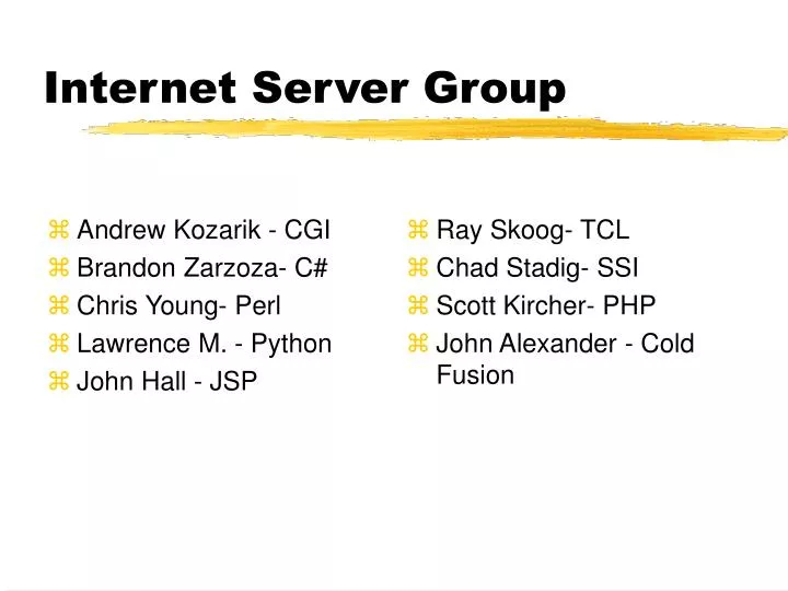 internet server group