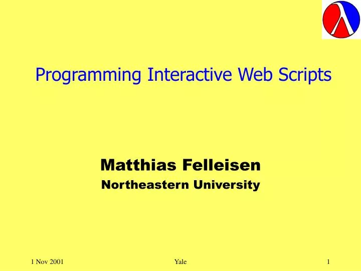 programming interactive web scripts