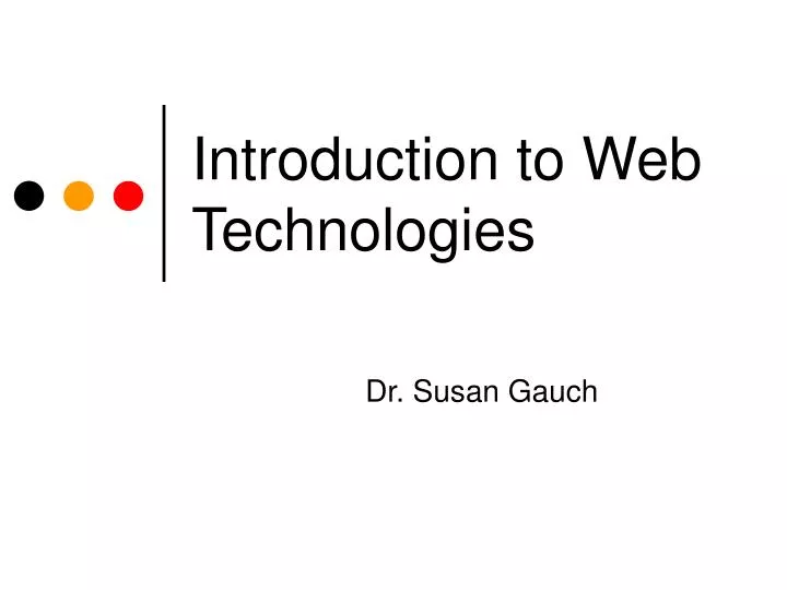 introduction to web technologies