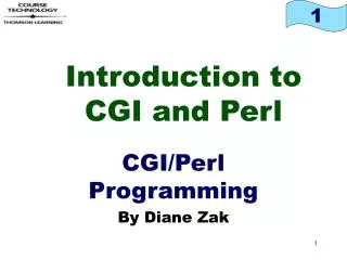 Introduction to CGI and Perl