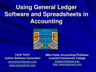 Using General Ledger Software and Spreadsheets in Accounting