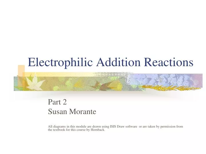 electrophilic addition reactions