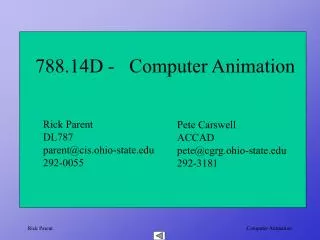788.14D - Computer Animation