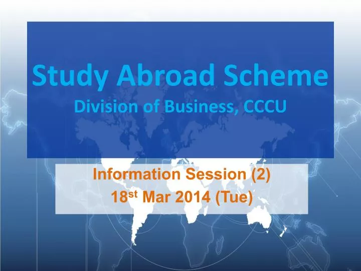 study abroad scheme division of business cccu