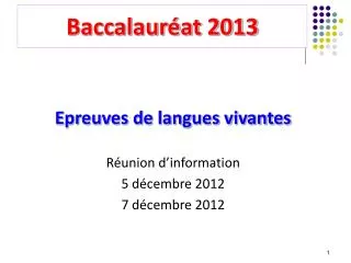 baccalaur at 2013