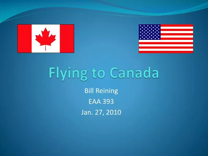 flying to canada