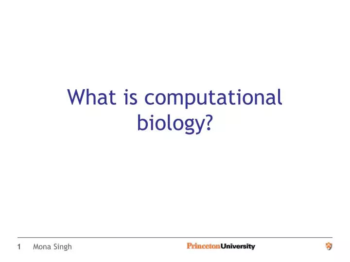 what is computational biology