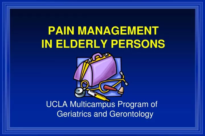 pain management in elderly persons