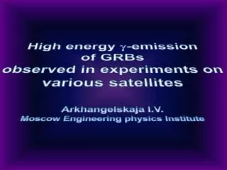 High energy ? -emission of GRBs observed in experiments on various satellites