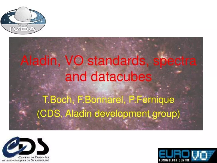 aladin vo standards spectra and datacubes