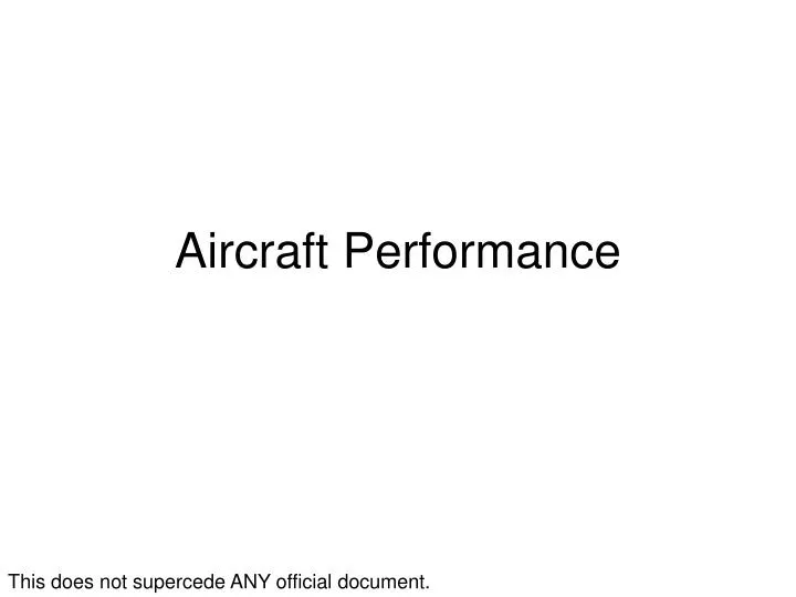 aircraft performance