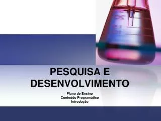 pesquisa e desenvolvimento