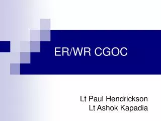 ER/WR CGOC