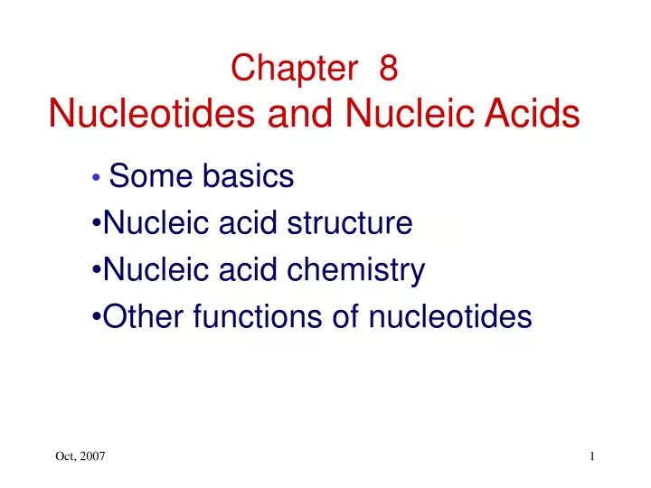 chapter 8 nucleotides and nucleic acids