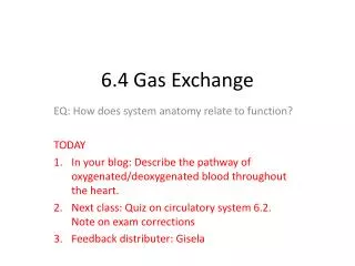 6.4 Gas Exchange