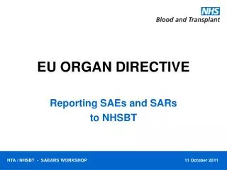 EU ORGAN DIRECTIVE