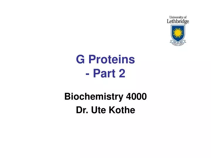 g proteins part 2
