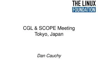 CGL &amp; SCOPE Meeting Tokyo, Japan