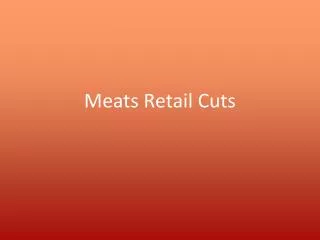 Meats Retail Cuts