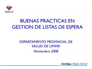 buenas practicas en gestion de listas de espera