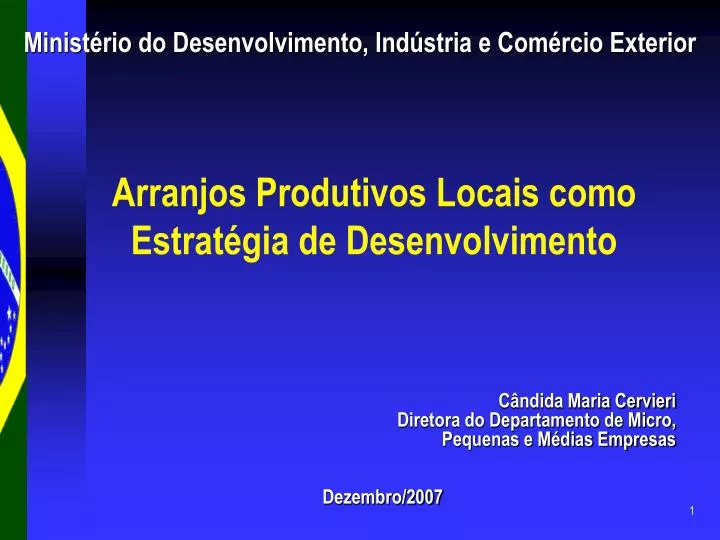 arranjos produtivos locais como estrat gia de desenvolvimento