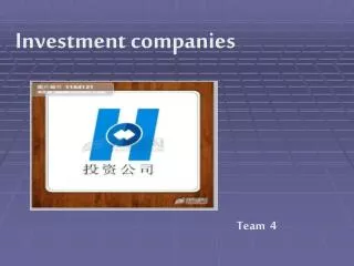 Investment companies
