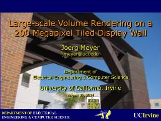 Large-scale Volume Rendering on a 200 Megapixel Tiled Display Wall