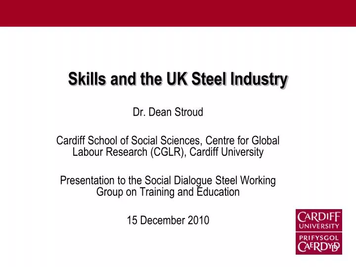 skills and the uk steel industry