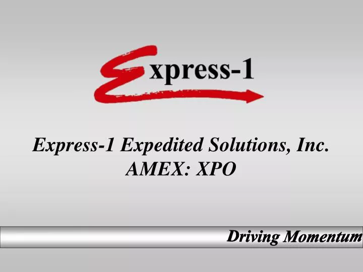 express 1 expedited solutions inc amex xpo