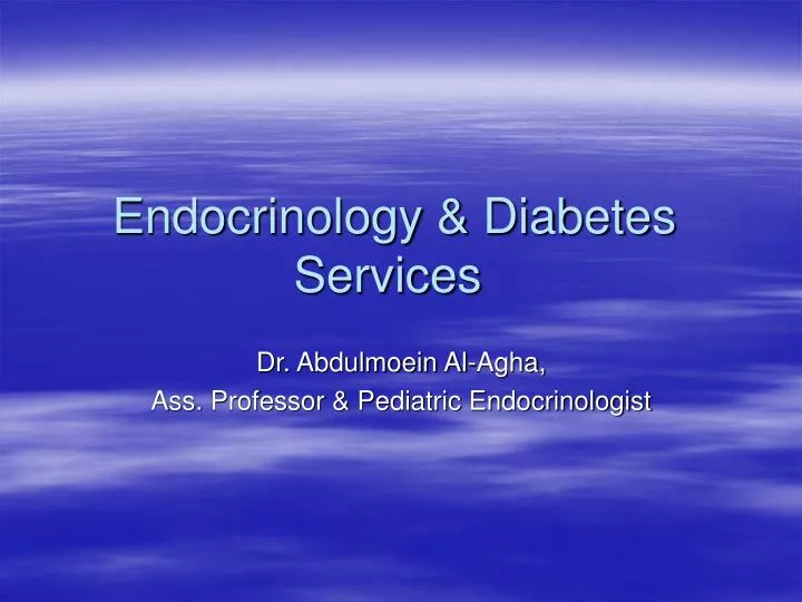 endocrinology diabetes services
