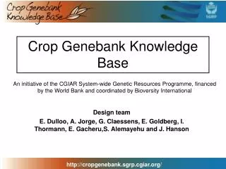 Crop Genebank Knowledge Base