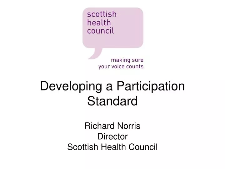 developing a participation standard