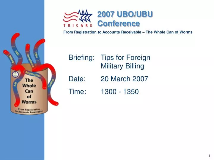 briefing tips for foreign military billing date 20 march 2007 time 1300 1350