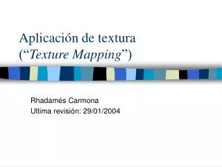 aplicaci n de textura texture mapping