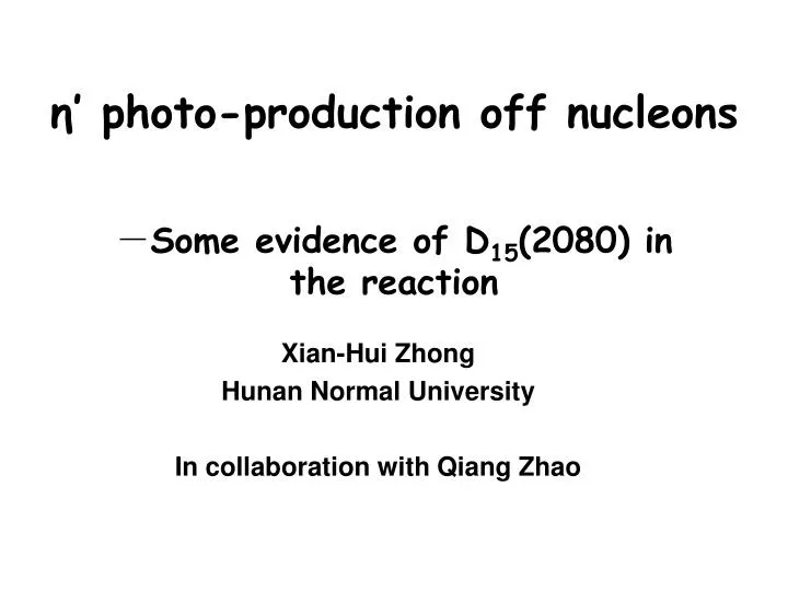 photo production off nucleons