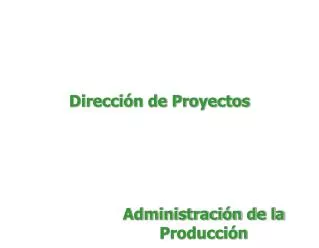 direcci n de proyectos