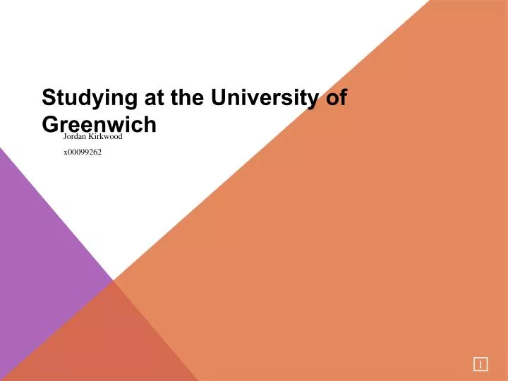 studying at the university of greenwich