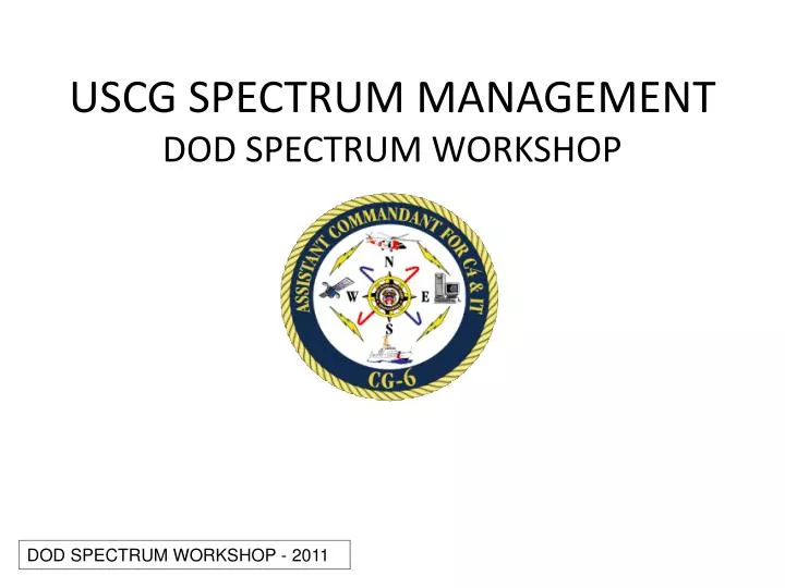 uscg spectrum management dod spectrum workshop