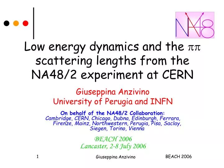 low energy dynamics and the pp scattering lengths from the na48 2 experiment at cern