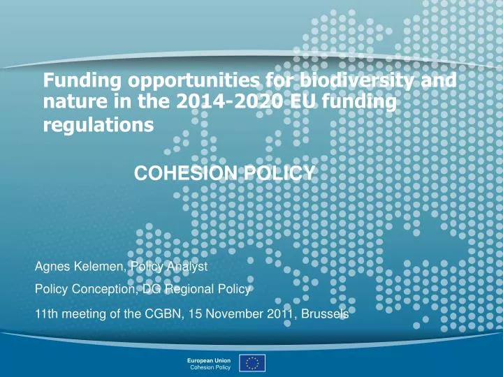 funding opportunities for biodiversity and nature in the 2014 2020 eu funding regulations