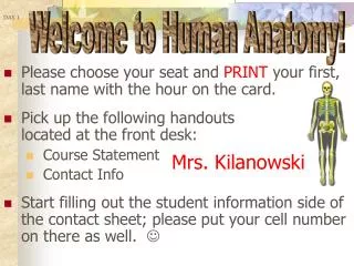 Please choose your seat and PRINT your first, last name with the hour on the card.