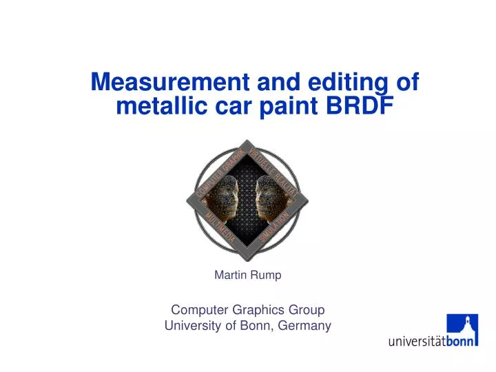 measurement and editing of metallic car paint brdf