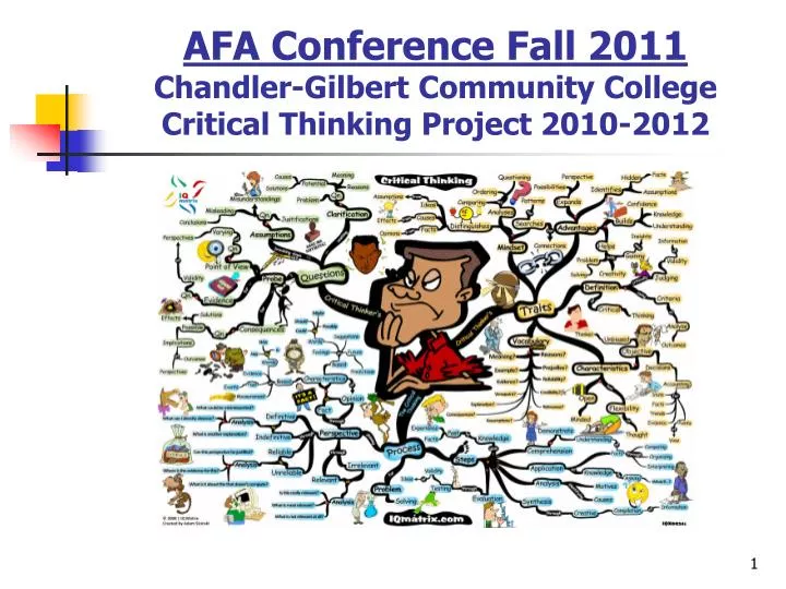 afa conference fall 2011 chandler gilbert community college critical thinking project 2010 2012